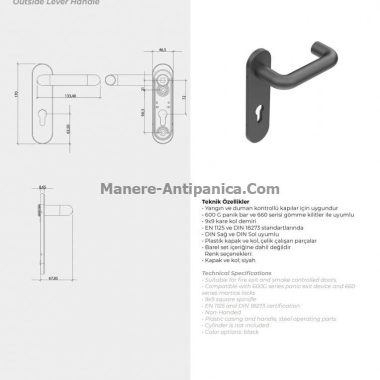 Maner ext. pt antipanica usi metalice